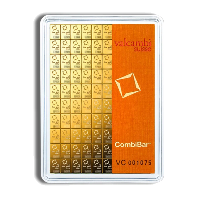 Valcambi Gold CombiBar — 100 × 1 Gram (In Assay) — representative image