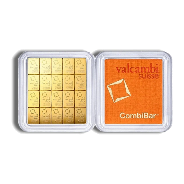 Valcambi Gold CombiBar — 20 × 1 Gram (In Assay) — representative image