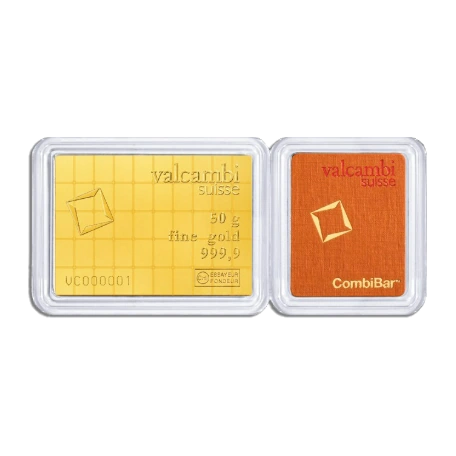 Valcambi Gold CombiBar — 50 × 1 Gram (In Assay) — representative image