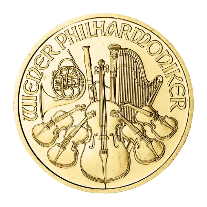 Vienna Philharmonic Gold 1 Ounce Bullion Coin — Year Varies — representative image