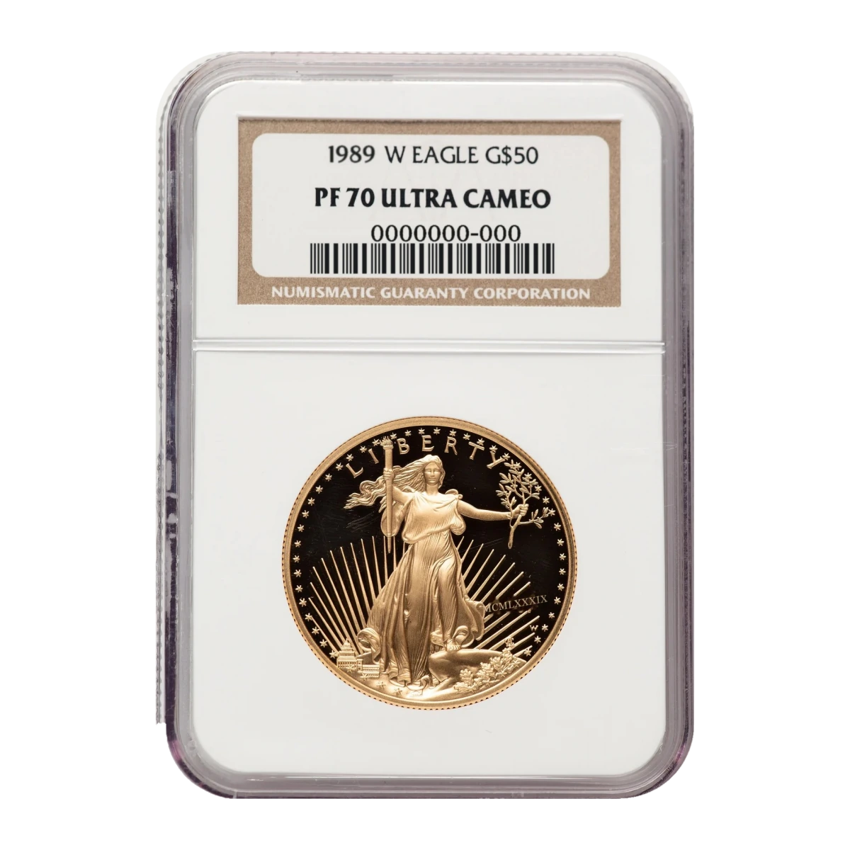 1989 American Eagle One Ounce Gold Proof Coin — Proof 70 — representative image