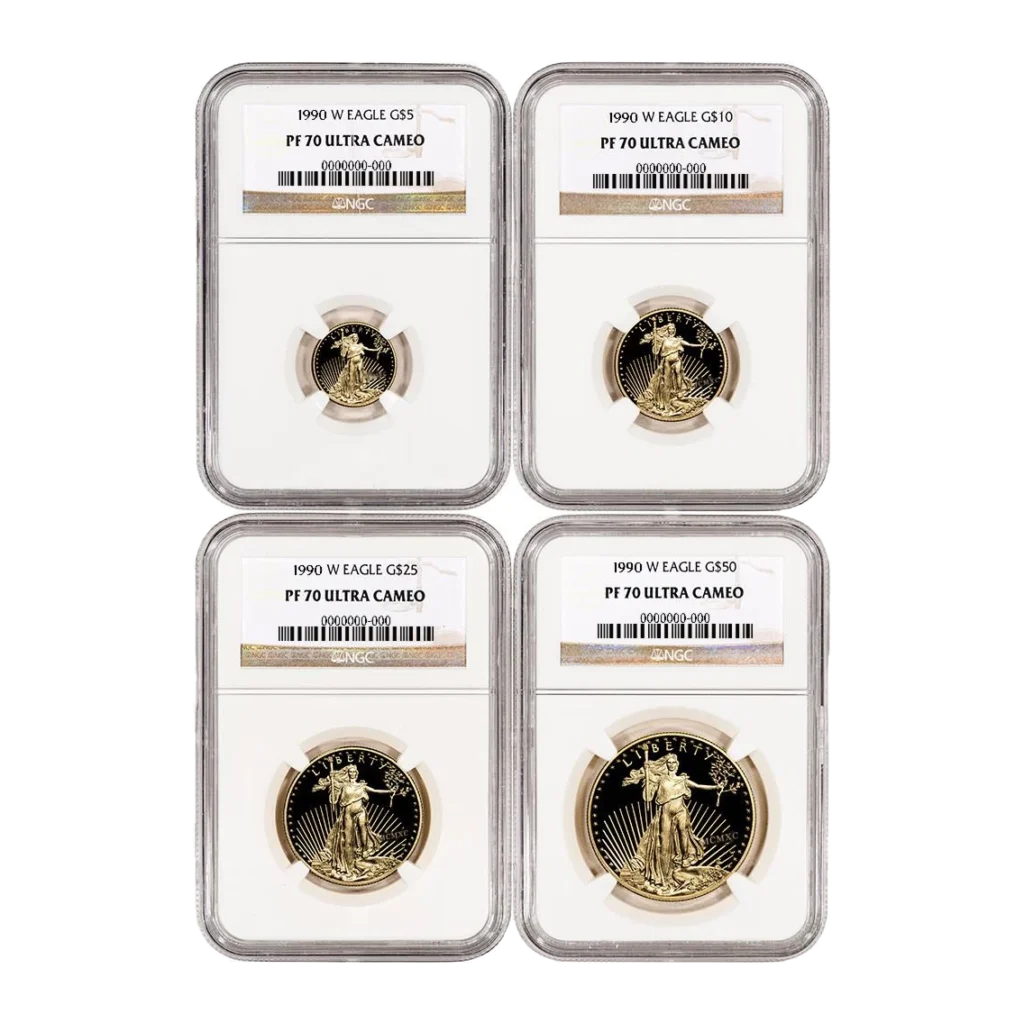 1990 American Eagle Gold Proof Four-Coin Set — Proof 70 — representative image
