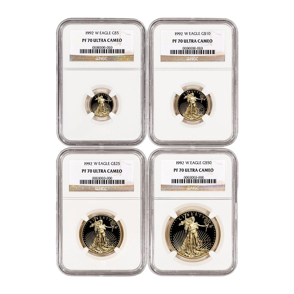1992 American Eagle Gold Proof Four-Coin Set — Proof 70 — representative image