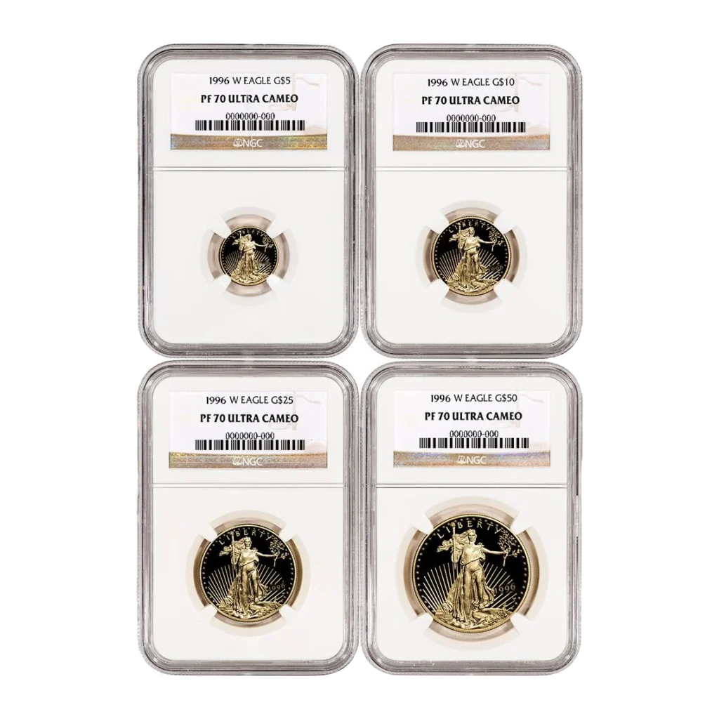 1996 American Eagle Gold Proof Four-Coin Set — Proof 70 — representative image
