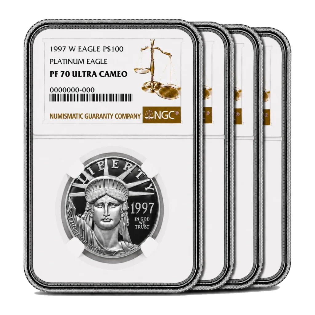 1997 American Eagle Platinum Proof Four-Coin Set — Proof 70 — representative image