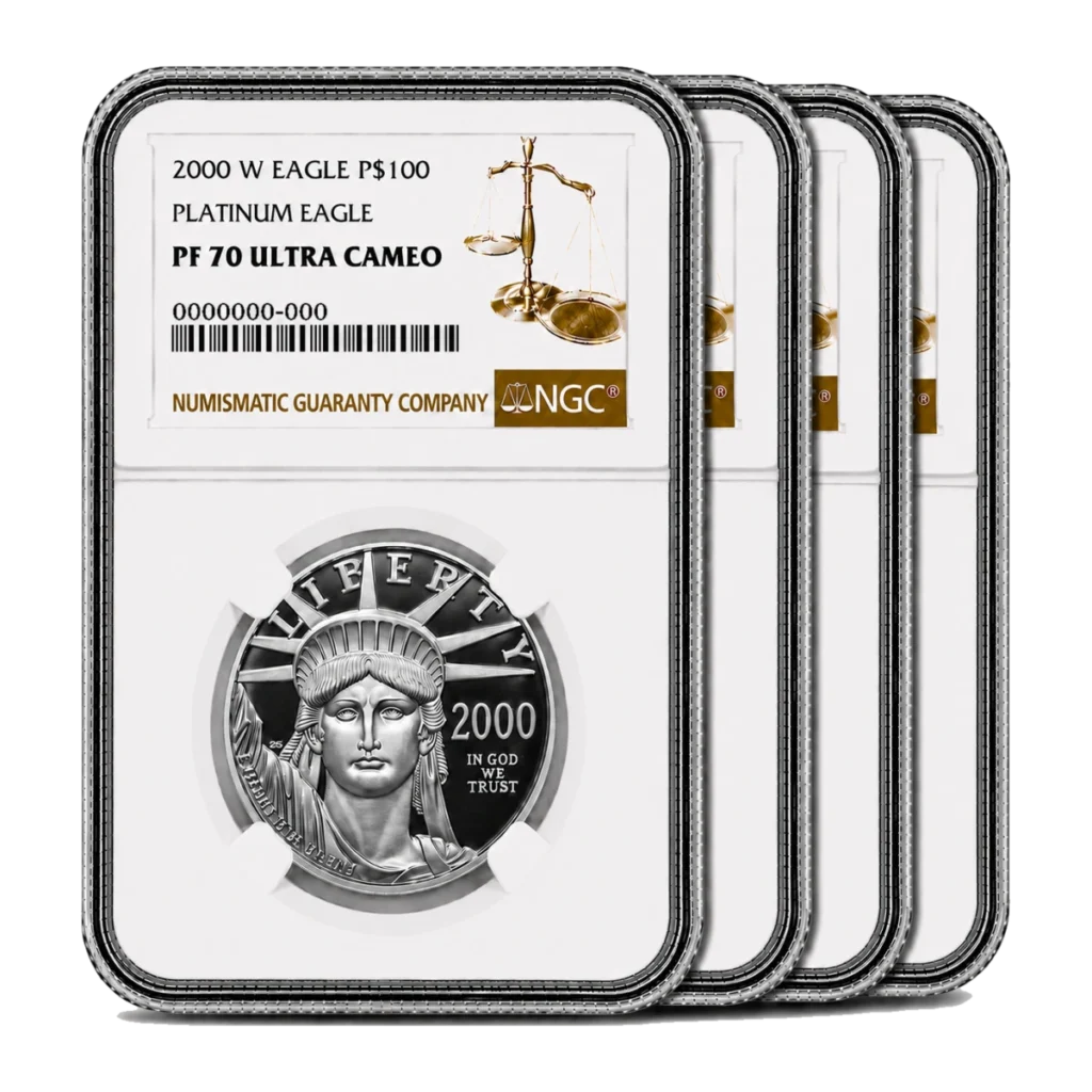 2000 American Eagle Platinum Proof Four-Coin Set — Proof 70 — representative image