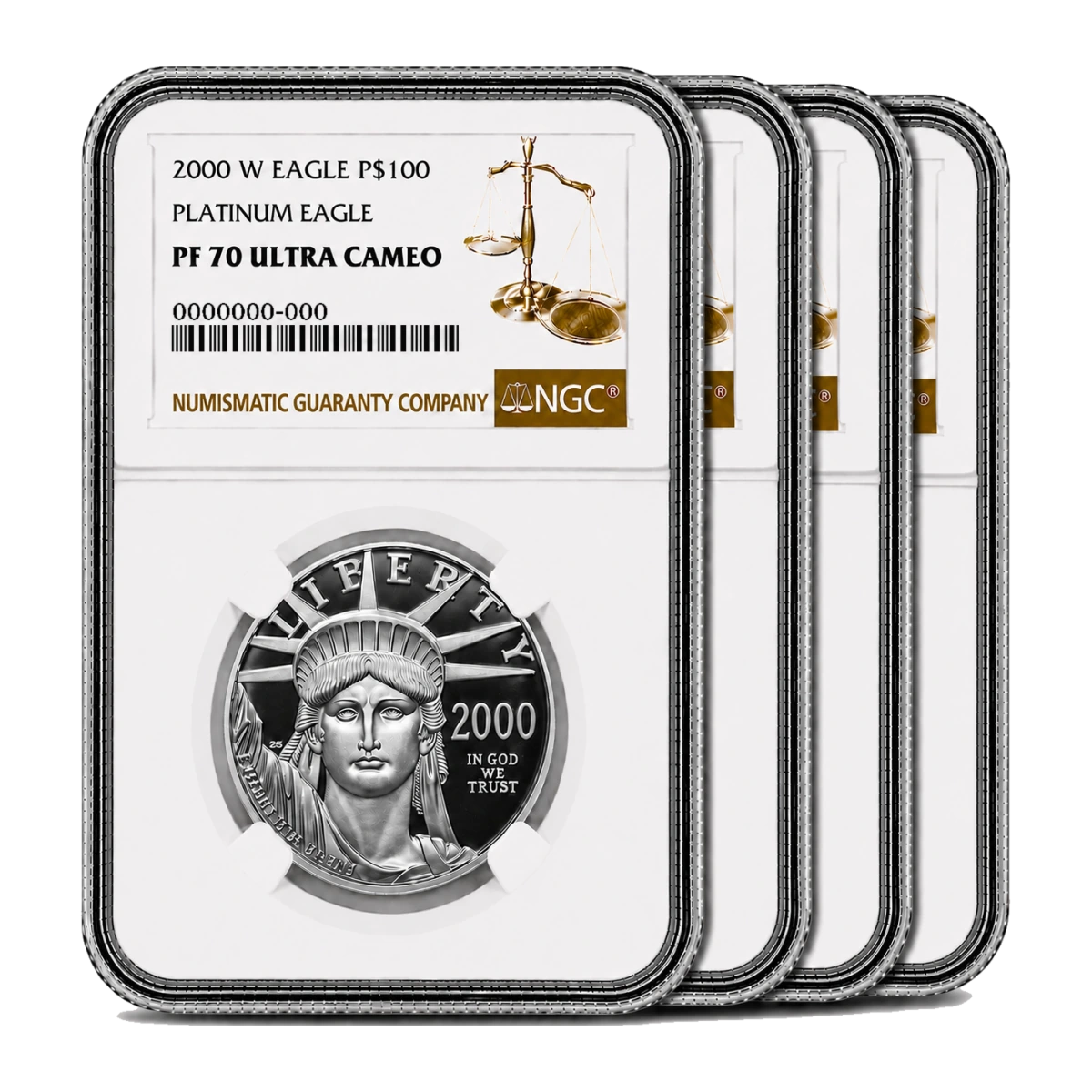 2000 American Eagle Platinum Proof Four-Coin Set — Proof 70 — representative image