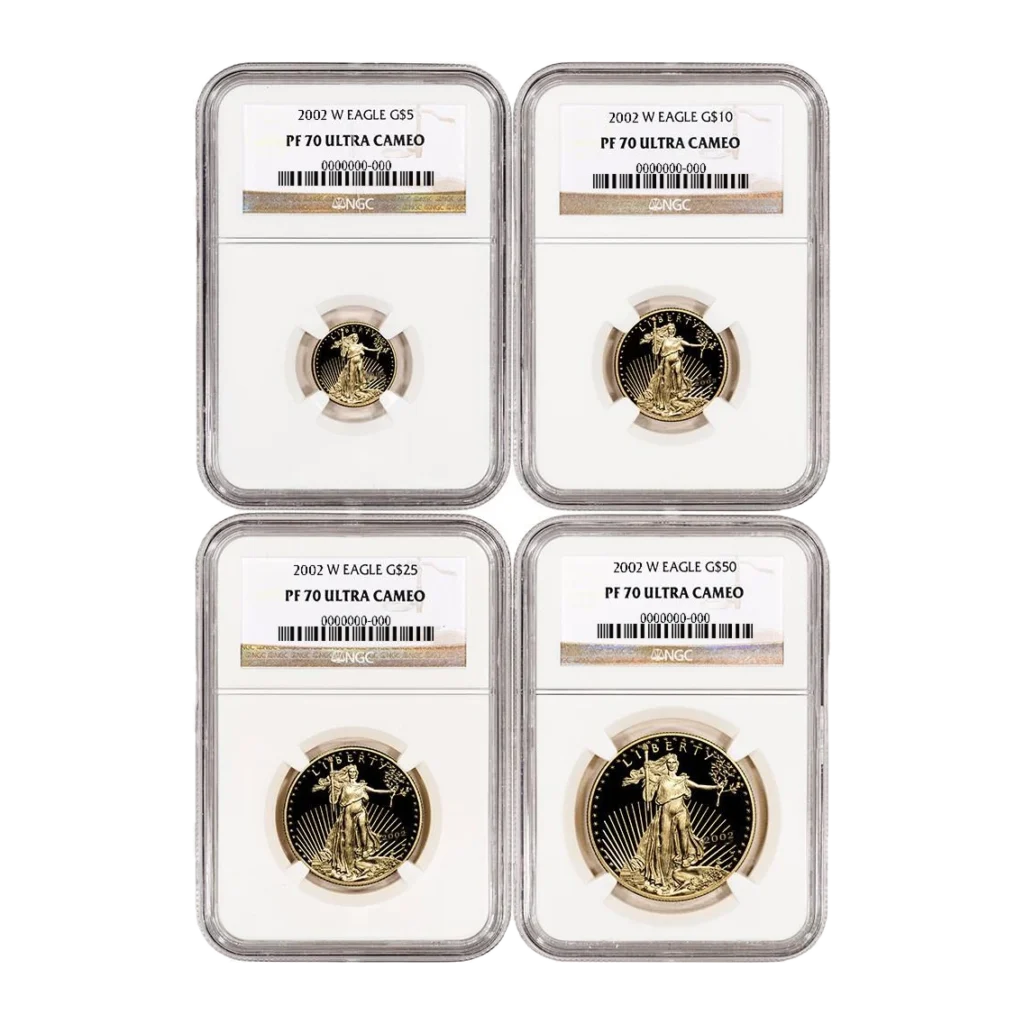 2002 American Eagle Gold Proof Four-Coin Set — Proof 70 — representative image