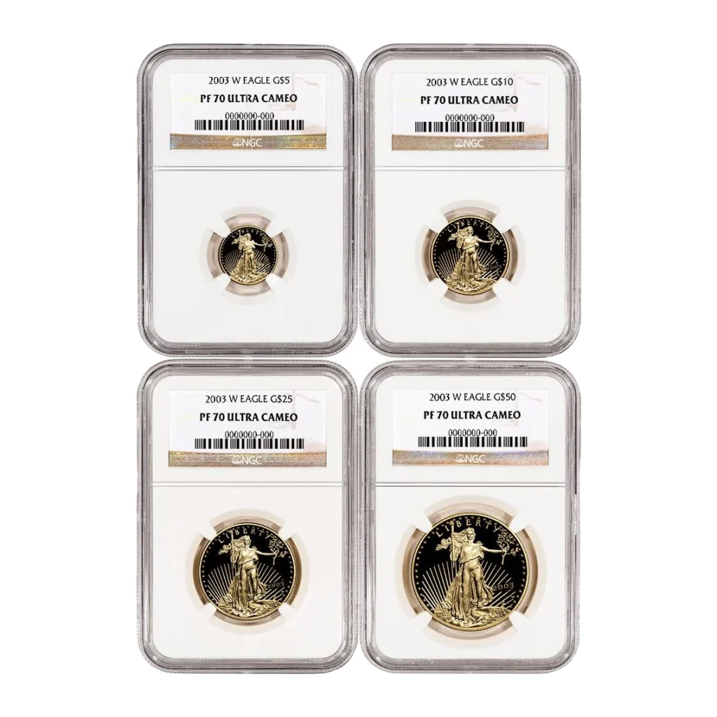 2003 American Eagle Gold Proof Four-Coin Set — Proof 70 — representative image
