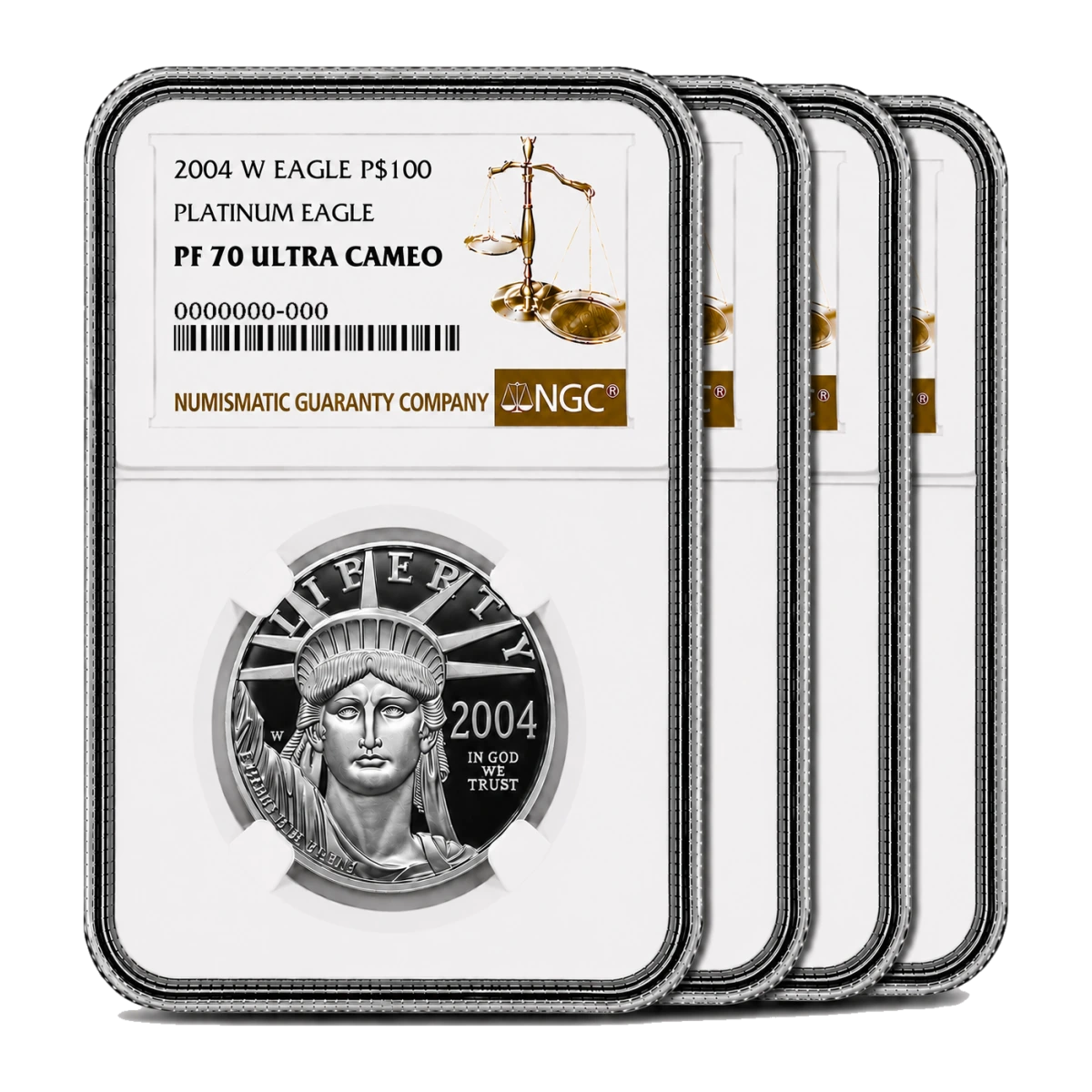 2004 American Eagle Platinum Proof Four-Coin Set — Proof 70 — representative image