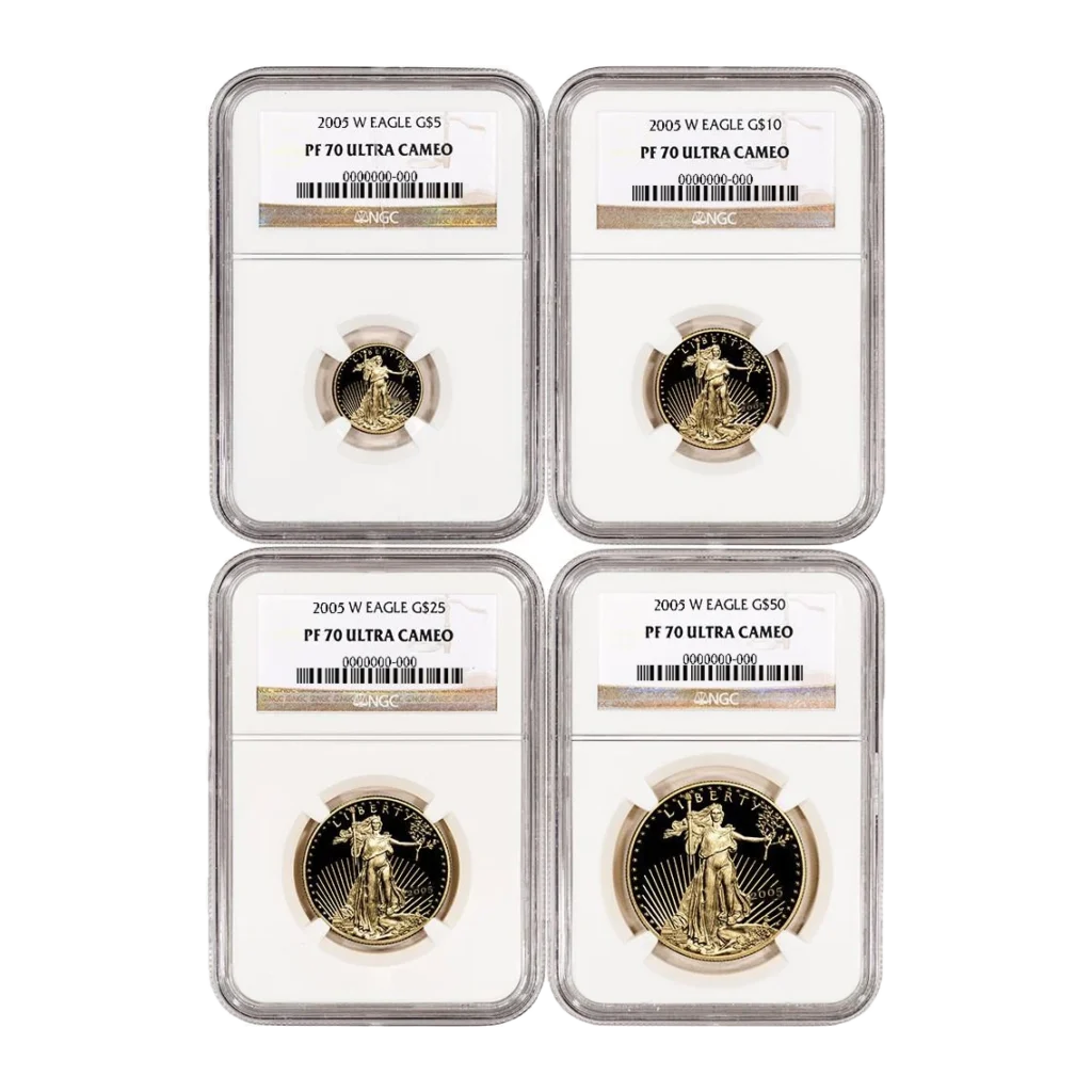 2005 American Eagle Gold Proof Four-Coin Set — Proof 70 — representative image