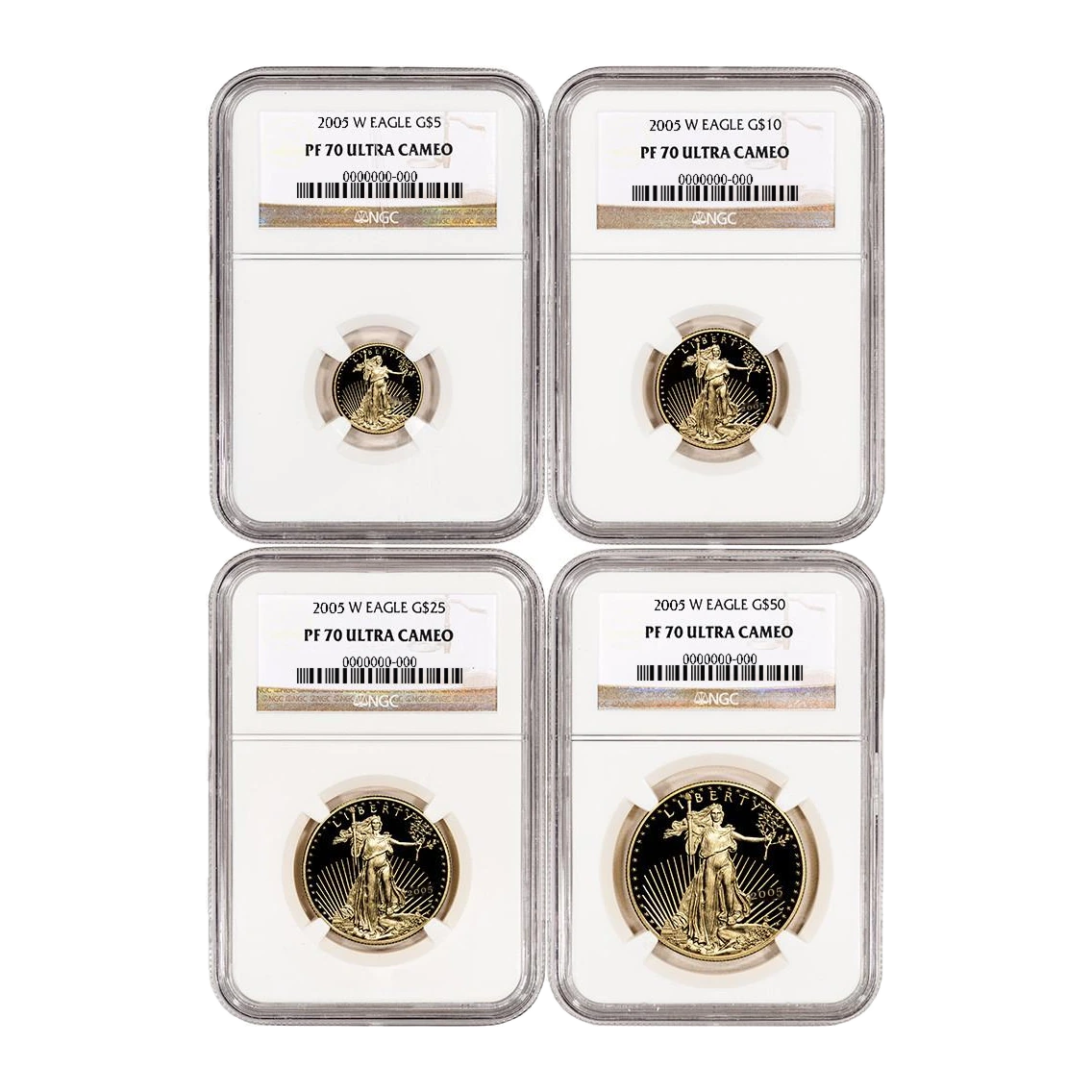 2005 American Eagle Gold Proof Four-Coin Set — Proof 70 — representative image