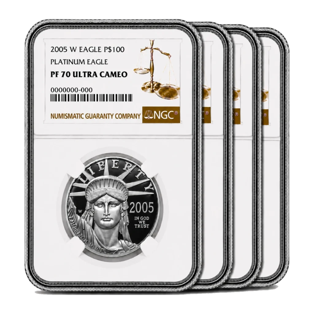 2005 American Eagle Platinum Proof Four-Coin Set — Proof 70 — representative image