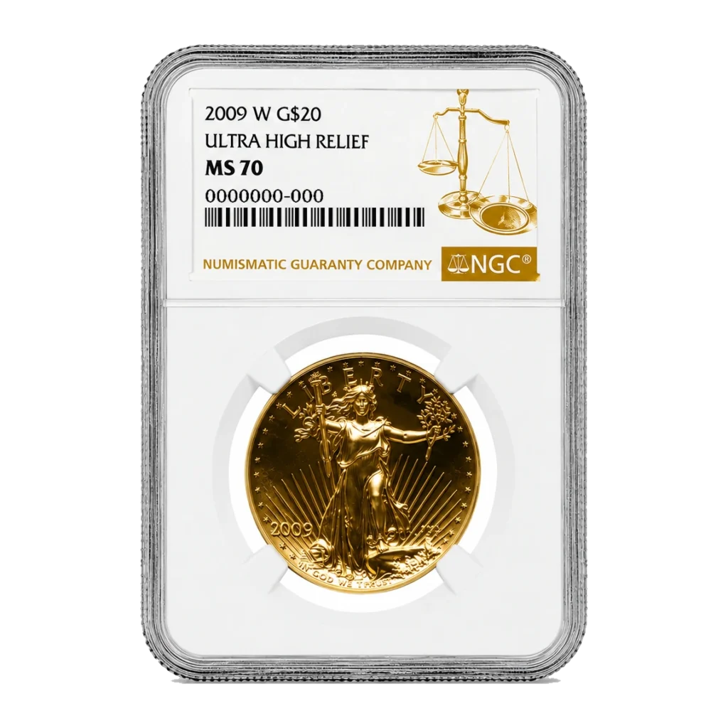 2009 Ultra High Relief Double Eagle One Ounce Gold Coin — Mint State 70 — representative image