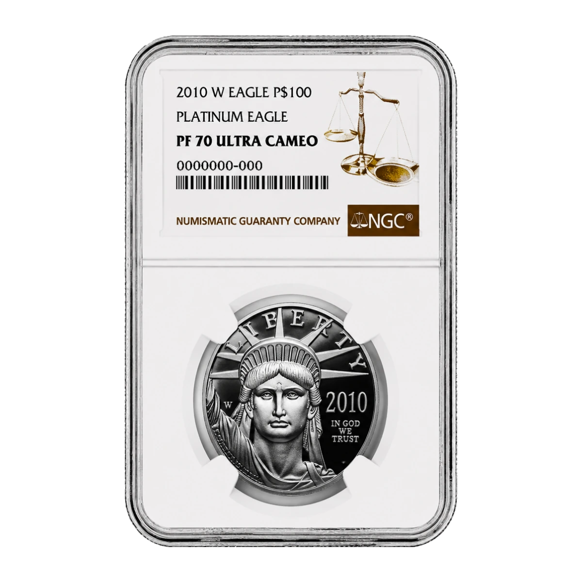 2010 American Eagle One Ounce Platinum Proof Coin — Proof 70 — representative image