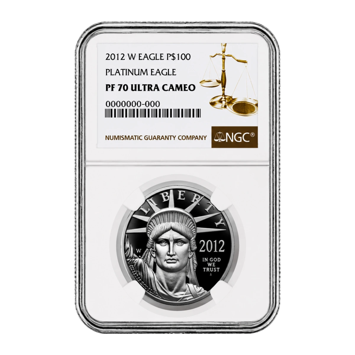 2012 American Eagle One Ounce Platinum Proof Coin — Proof 70 — representative image