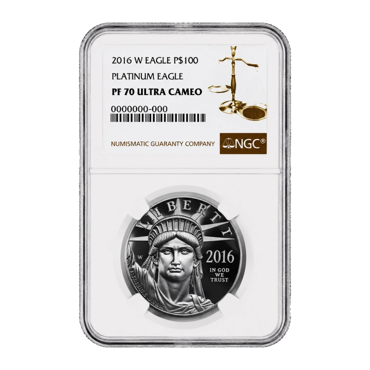 2016 American Eagle One Ounce Platinum Proof Coin — Proof 70 — representative image
