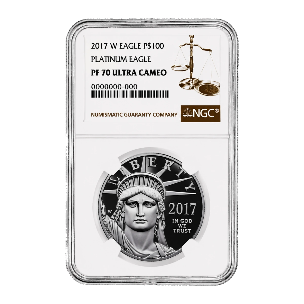 2017 American Eagle One Ounce Platinum Proof Coin — Proof 70 — representative image