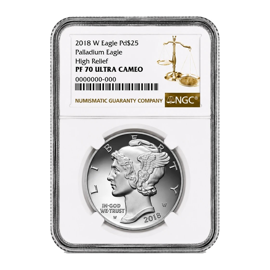 2018 American Eagle One Ounce Palladium Proof Coin — Proof 70 — representative image
