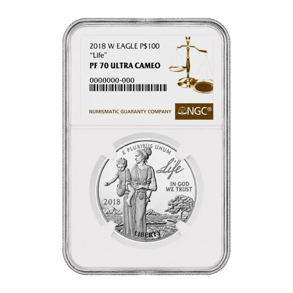 2018 American Eagle One Ounce Platinum Proof Coin — Proof 70 — representative image