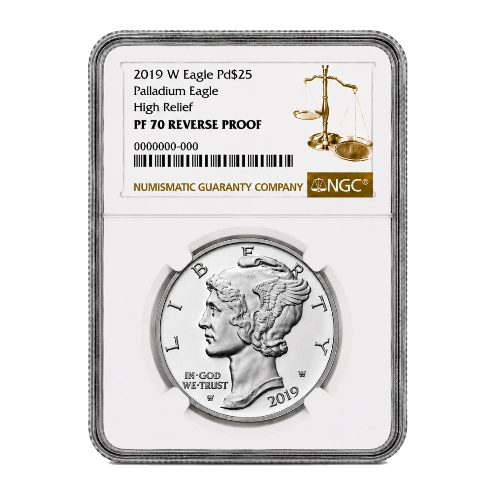 2019 American Eagle One Ounce Palladium Reverse Proof Coin — Proof 70 — representative image