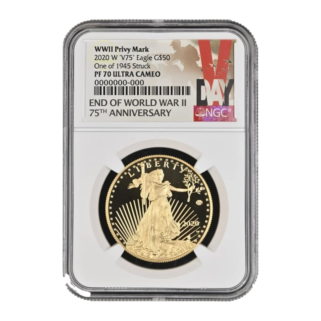 2020 American Eagle One Ounce Gold Proof Coin (V75 Privy Mark) — Proof 70 — representative image
