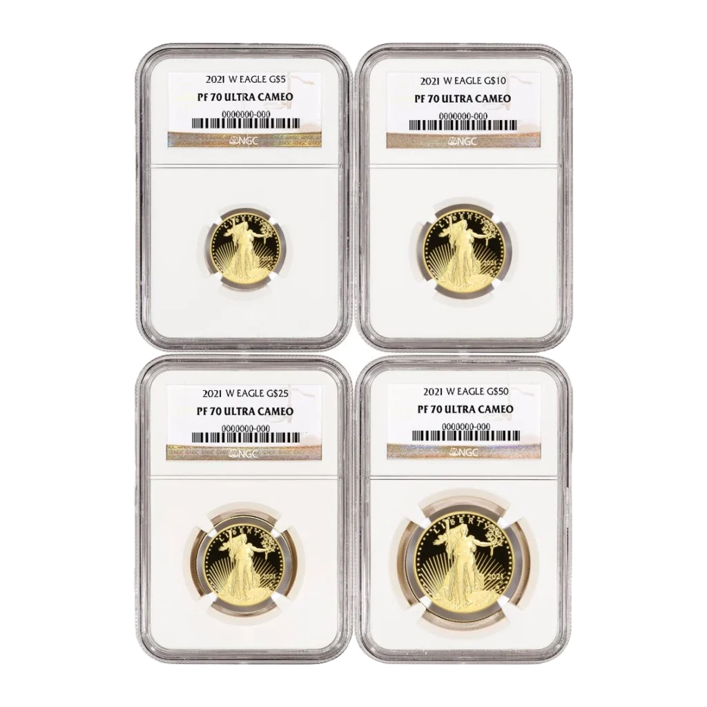 2021 American Eagle Gold Proof Four-Coin Set (Type 2) — Proof 70 — representative image