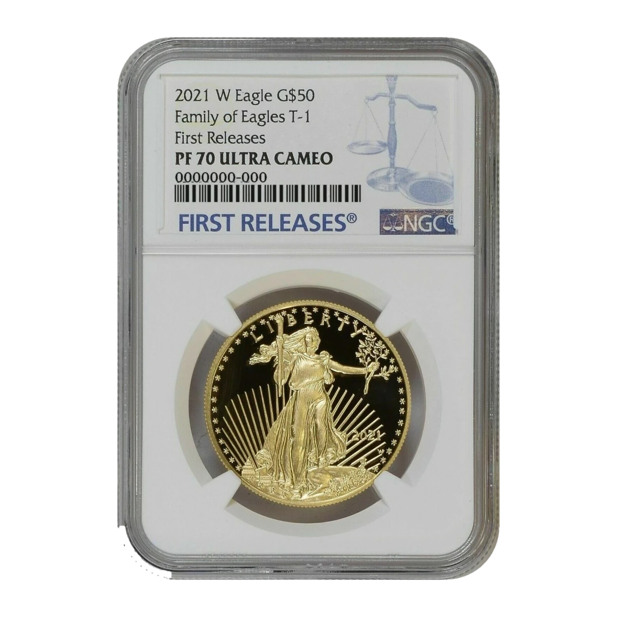 2021 American Eagle One Ounce Gold Proof Coin (Type 1) — Proof 70 — representative image