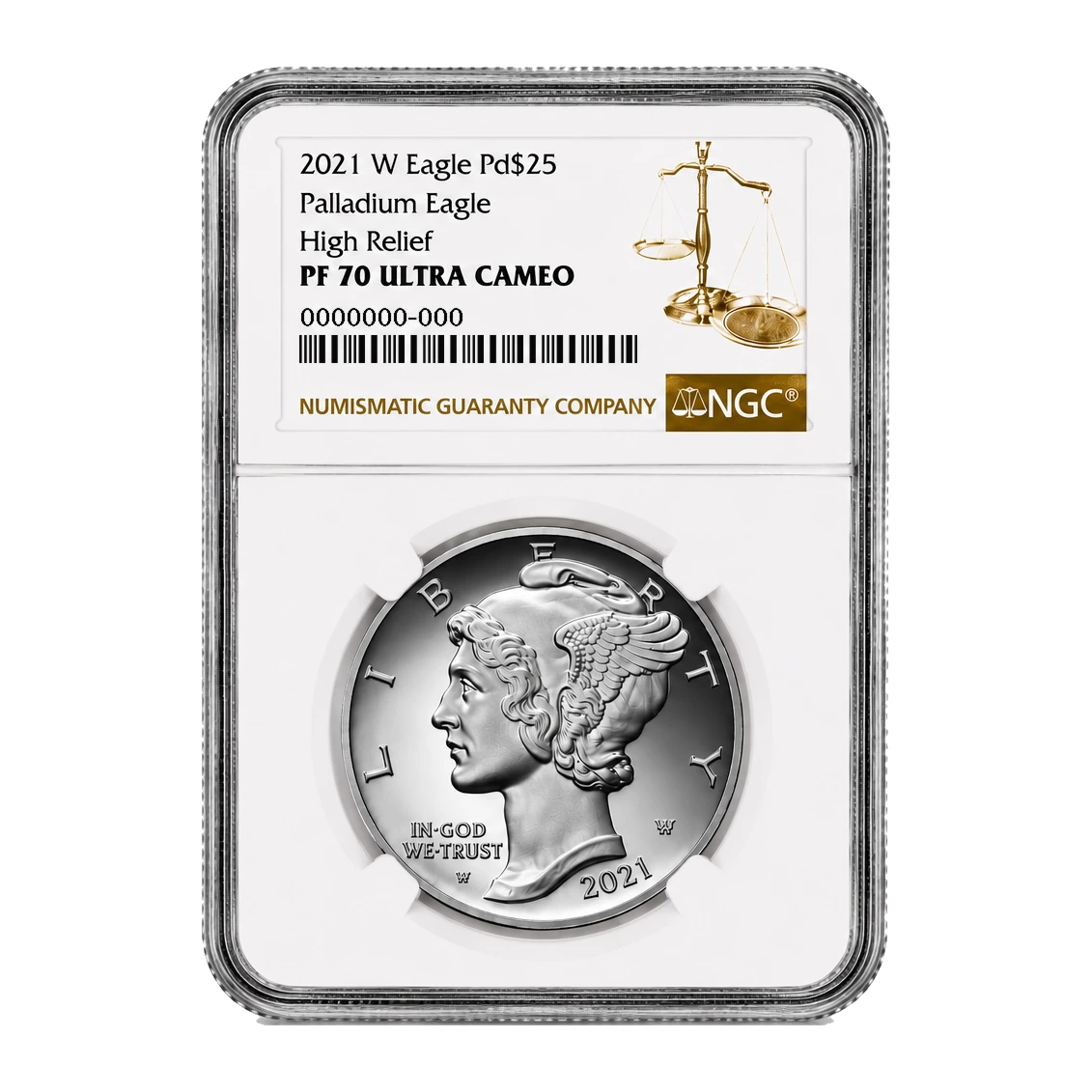 2021 American Eagle One Ounce Palladium Proof Coin — Proof 70 — representative image