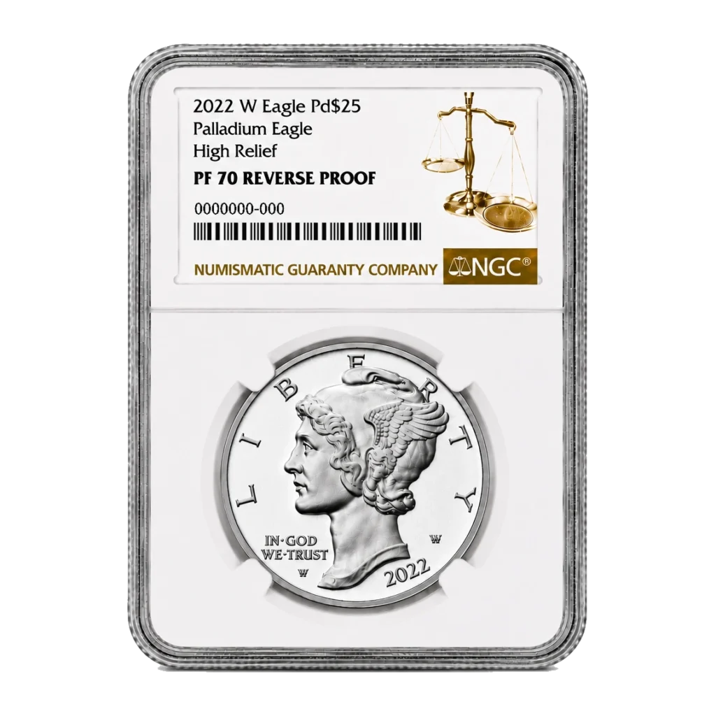 2022 American Eagle One Ounce Palladium Reverse Proof Coin — Proof 70 — representative image