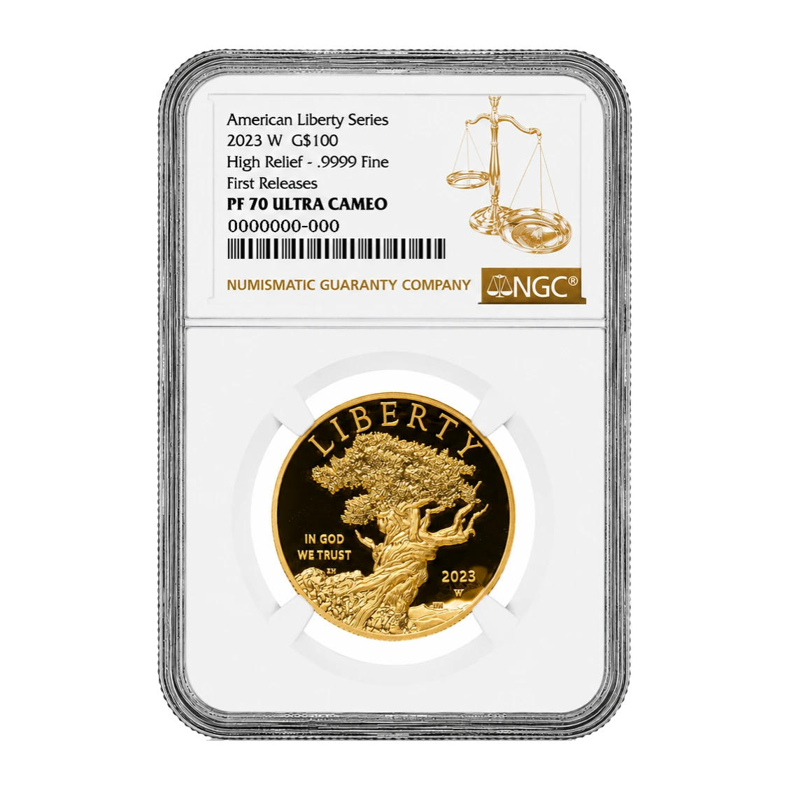 2023 American Liberty High Relief One Ounce Gold Proof Coin — Proof 70 — representative image