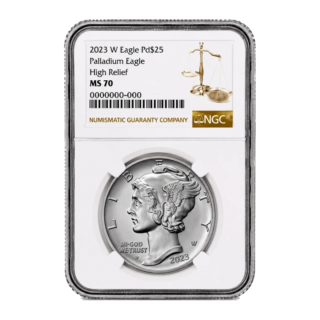2023 American Eagle One Ounce Palladium Uncirculated Coin — Mint State 70 — representative image