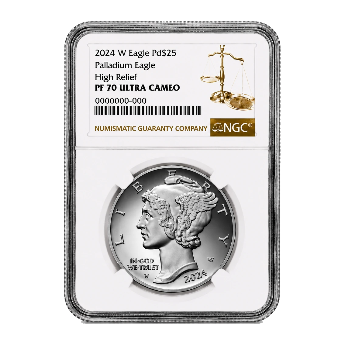 2024 American Eagle One Ounce Palladium Proof Coin — Proof 70 — representative image