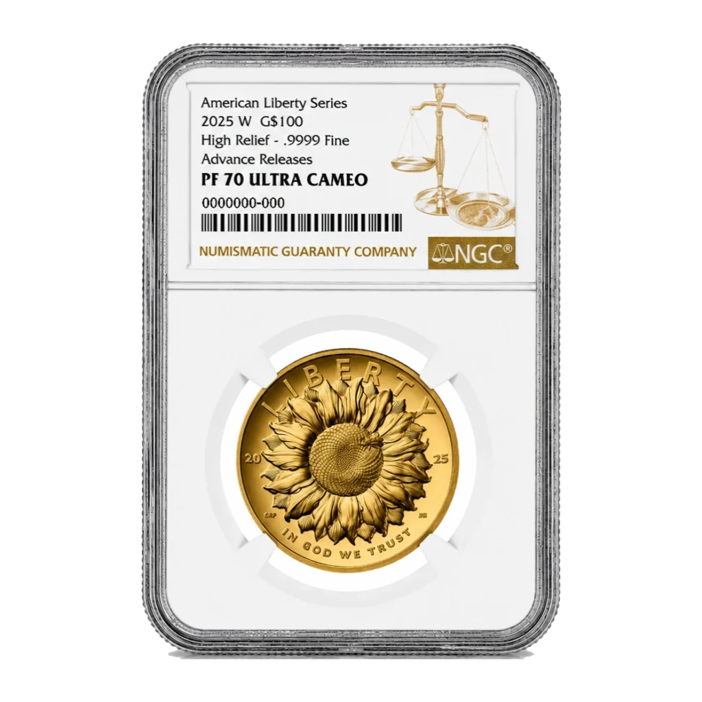 2025 American Liberty High Relief One Ounce Gold Proof Coin — Proof 70 — representative image